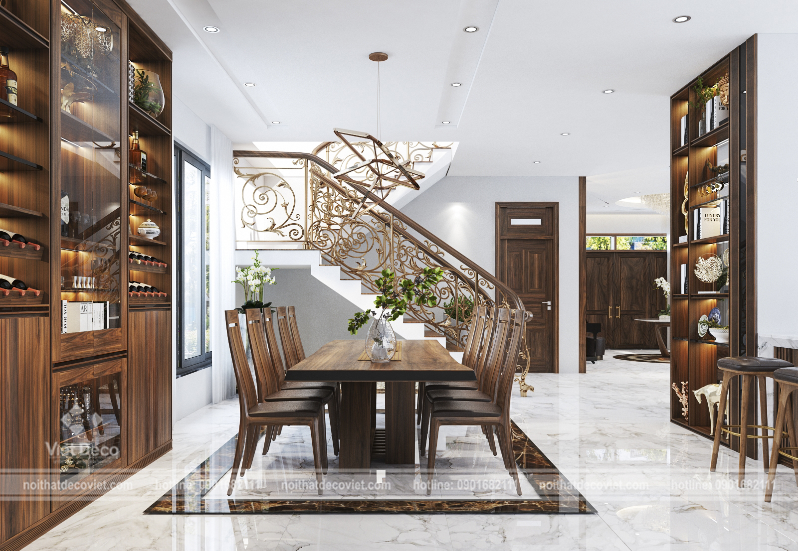 Giá thiết kế nội thất biệt thự ảnh hưởng bởi phong cách thiết kế. Với phong cách cổ điển, tân cổ điển sẽ có mức phí cao hơn phong cách hiện đại, giản đơn.